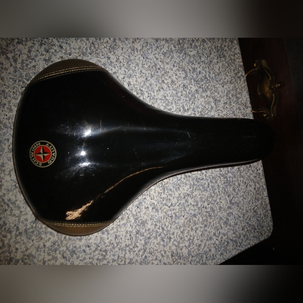 Black Bicycle Saddle with Logo